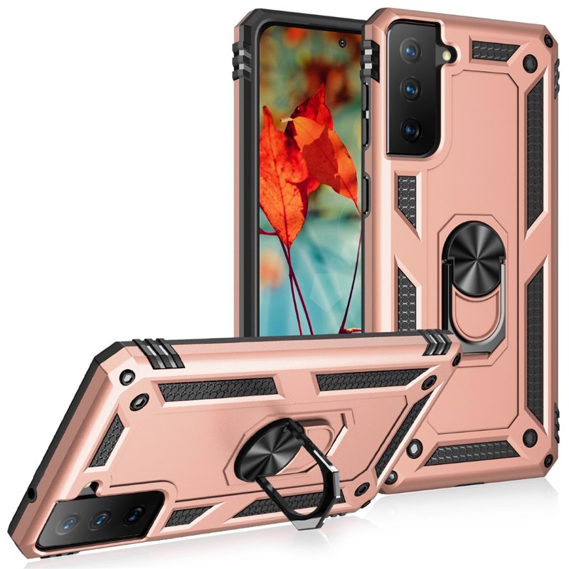 Coque hybride avec anneau pour Samsung Galaxy S22 Coque hybride avec anneau pour Samsung Galaxy S22
